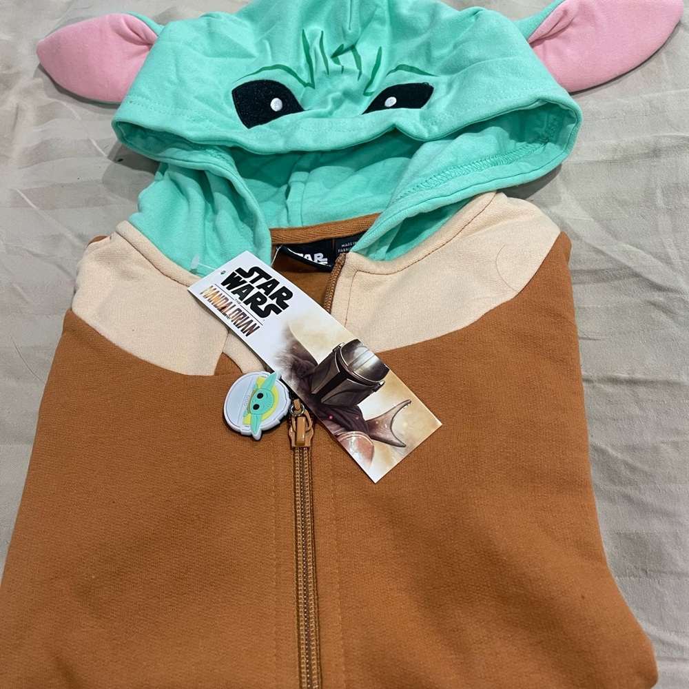Star Wars Green and Brown Baby Yoda Sweater
